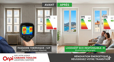 R�novation �nerg�tique : le d�fi des passoires thermiques relev� par votre agence immobili�re Orpi CABANIS Toulon Location / Gestion